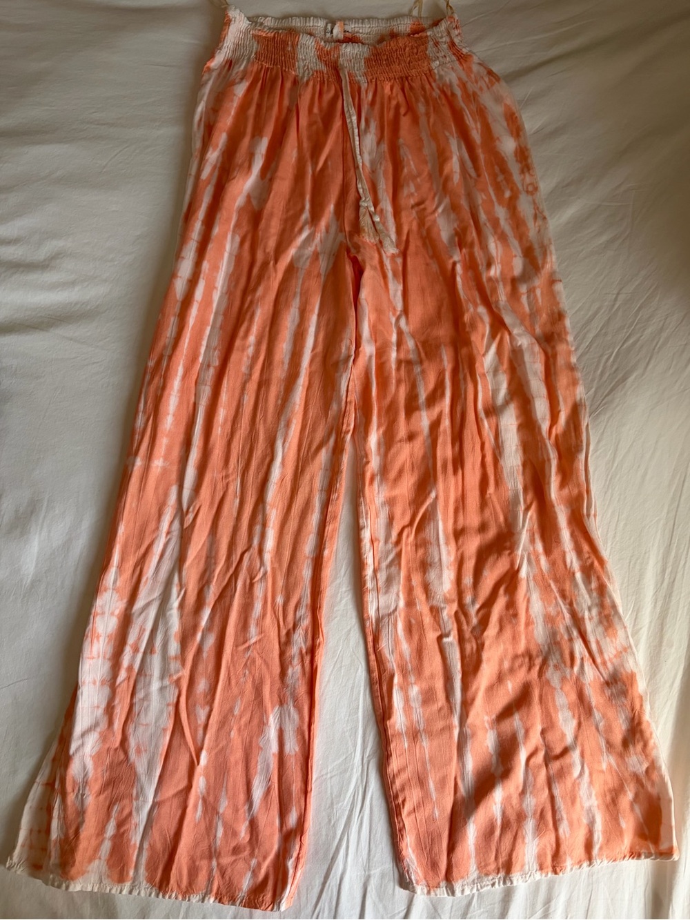 Kiwi & Punch Orange Tie-Dye Wide Leg Pants